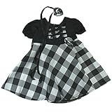 【オールシーズン】 formal wear(フォーマルウエア)女児パーティドレスシャンタン格子チョーカー付き 130cm /オフシロ NO.BF-19400
