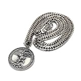 [silver KYASYA]コインネックレス メンズ シルバー925 ネックレス 6面カット ダブル喜平 天使 silver 50cm つけっぱなしOK