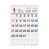 キュービックス 2018年 カレンダー 壁掛け ベーシック A3 もじでか 203121-01