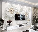 Sproud ヨーロッパの 3 D 壁紙の壁画の宝石類の花の写真印刷 3 D の壁の壁画を美しいソファーテレビレンガの壁 150 Cmx 105 Cm の雰囲気の壁紙