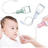 鼻水吸引器 赤ちゃん 鼻吸い器 ハンディ 簡単よく取れる 真空ポンプ式 吸引力 逆流防止 0歳から6歳まで ベビー 新生児 対象 出産祝い (グリーン)