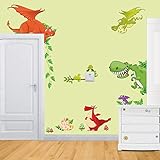 ElecMotive Jungle Wild Animal Vinyl Wall Sticker Decals for Kids Baby Bedroom (Dragon Theme) by Elec