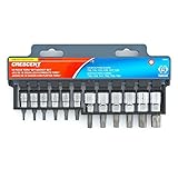 Crescent CBSS2 1/4' and 3/8' Drive Torx Bit Socket Set, 12 Piece [並行輸入品]