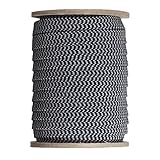 金天馬 千鳥柄ゴム 10コール 約10㎜幅 20mボビン巻 平ゴム 柄ゴム 文具 ラッピング 和柄 ブックバンド ノートバンド (グレー/黒)