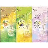 消臭力 プレミアムアロマ [香り3種アソートパック] (オレンジ&ベルガモット・レモングラス&バーベナ・リリー&ジャスミン) 65mL×3個 お部屋の消臭力 リード ディフューザー 玄関 リビング ルームフレグランス 消臭 芳香剤