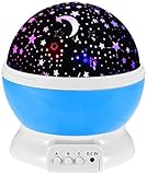 LED夜間照明lamp-romantic 3モードカラフルなLED、ベビーギフトロマンチック回転スターライトプロジェクタキッズNight Light Starry Moon Star Sky Nigh