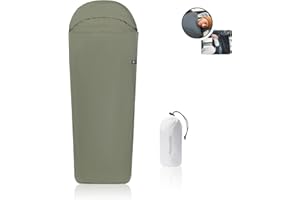 Naturehike キャンプ 寝袋 インナーシュラフ 超軽量 128g アウトドアインナーシーツ 内の胆 軽い 寒い 暖かい ハイキング旅行 コンパクト 速乾 保温 肌触り良い 丸洗い可能 ホテル 室内 車中泊 収納袋付き