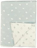 DARZZI Baby Heart Baby Blanket, Pale Blue/Natural, 35x45 by DARZZI