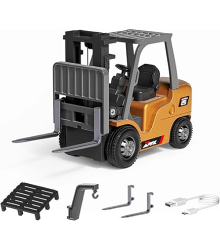 Amazon.co.jp: YounggDiy 1/64ミニRCフォークリフト、10KM/h充電
