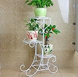 Plant shelf アイロンフラワーラック、家具工場棚、レトロクリエイティブバルコニーフラワーポット、リビングルームバルコニー家具 Flower racks ( 色 : 白 , サイズ さいず :