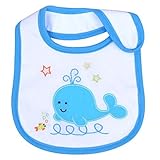 Lovely Whale Pattern Baby Cotton Drool Bibs with Magic Stick for Babies and Toddlers (#2) by AngelGi