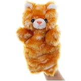 BINGXIN ハンドパペット猫ぬいぐるみぬいぐるみ ハンドパペットぬいぐるみシミュレーションぬいぐるみおもちゃ子供に最適指人形