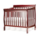 Big Oshi Kayla Baby Mini Crib 4-In-1 Convertible Daybed & Twin Size Bed Cherry [並行輸入品]