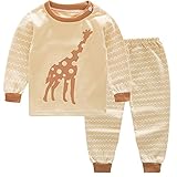 KINDOYO ベビー ガールズ ボーイズ 長袖 トップス + パンツ スーツ 0-3 歳, イエロー