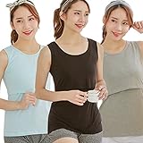授乳タンクトップ 授乳服 マタニティウェア ノースリーブ 無地 産前 産後 3枚セット Ｌ