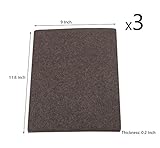 BTMB 21 x 30ダークブラウンHeavy Dutyフェルトシートフェルト家具パッドHardwood床プロテクター3パック