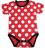 【ベビー服】【子供服】半袖ロンパース[DOT RED/WHITE ]hamajoy (70ｃｍ)