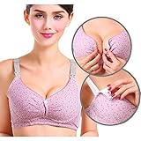 Spinas(スピナス) マタニティ ブラ （同色2枚セット） ワンタッチでサッと授乳できる！ 授乳ブラ 産前～産後 下着 ２枚組 全４色(ピンク・イエロー・ライトピンク・ラベンダー) (80B, ラ