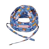 【ligangam】赤ちゃんのごっつん防止 帽子 安全パッド 超軽量 ベビー 頭を保護 セーフティー エンジェルリング 枕 リュックタイプ 安全台 子供用 出産祝い（43~53CM）ブルー