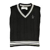 ★☆メンズクラブミニMen'ｓ Club Mini☆★ケーブル柄のトラッド風ニットベスト80cm：90cm：95cm (90cm, ブラック)