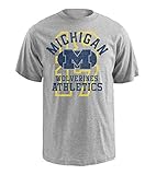 NCAA Michigan Wolverines Pro重量半袖ロゴTシャツ M ホワイト