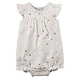 カーターズ Carter's ロンパース フリル袖 綿ジャージー100% Foil Print Romper 12M (72-78cm) [並行輸入品]
