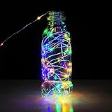 String Lights ,Morecoo 9.8ft/3M 60LEDs Super Bright Battery Operated silver Wire Lights, Waterproof 