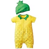(ムームーラボ)MUUMUU LAB ベビー キッズ パイナップル ロンパース 帽子 付 ( 80 サイズ )