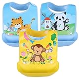 子供 ソフトスタイ ビブ 男の子 食事エプロン よだれかけ シリコンスタイ ベビー 3枚セット