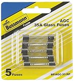 Bussmann BP / agc-35-rp AGC 35 Amp fast-actingガラスチューブヒューズ1 / 4 " x 1 – 1 / 4 " – 5 Perカード