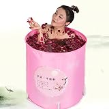 Hyun Times Tub 60 60 cm折りたたみピンク大人用Bathtub