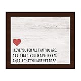 I Love You For All That You Are、された、Yet to Be Quote Saying on wood-pattern壁アートプリント 16x20 WAW0001469F