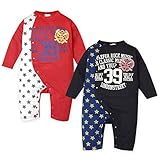 (ブラック/70cm)ベビー服 男の子 カバーオール Whole ホール 長袖 ミニ裏毛 星柄 エンブレム ロゴプリント ポケット付 前開き スナップボタン 男児 ベビー