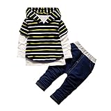 Tovadoo 子供服 ベビー服 男の子 パーカー+上着+ズボン 秋冬 長袖 縞模様 兄弟揃い 部屋着 保育園 旅行 プレゼント