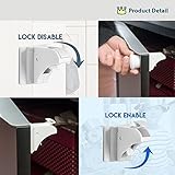 赤ちゃんDaniels安全磁気ロックキャビネットロック – ツールまたはネジ不要( 4 + 1キー 4 Locks + 1 Key