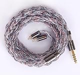 【JSHiFi-Butterfly】2pin4.4mmリケーブル 純銀＋銅銀パラジウム合金＋銀メッキ線材 0.78mm CIEM2pinイヤホンアップグレードケーブル 4.4mmバランス CIEM2pinイヤフォン交換ケーブル (2pin4.4mm)