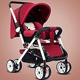 QXmEiベビーカート0 to 3 years oldスチールチューブCan Lie Down and Sit Down to fold 25 kg最大負荷の双方向four-wheeledベビーカー 