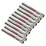 SODIAL 6 mmの直径のシルバーダイヤモンドコートされたドリルタイルセラミックガラスホールソー（一パックで10件）
