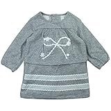 《H29年春物》(日本製) Pample Mousse(パンプルムース) ミニドビー接結レースリボン風ワンピース 90cm /GY NO.DP-71100