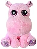 Suki Gifts Lil Peepers Fun Holly Pink Hippo Plush Toy with Pink Sparkle Accents (Medium, Pink) by Su