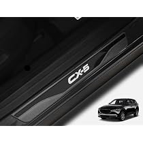 マツダ CX5 CX-5 2017-2022 2023 2024 2025 用 ドアシルプロテクター スカッフプレート アクセサリー Amazon | For マツダ 新型 CX-5 cx5 KM系（2026年5月～現行）専用 ステンレス ドアシルプロテクター 4 枚入  ドアスカッフプレート ドアステップ保護 内装カスタムパーツCX-5アクセサリー (黒) | ペダル | 車＆バイク