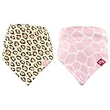 Hudson Baby Bandana Bib with Teether, Leopard Print, 2 Count by Hudson Baby