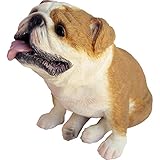 High Quality Sculpture, Medium, Sitting Fawn Bulldog