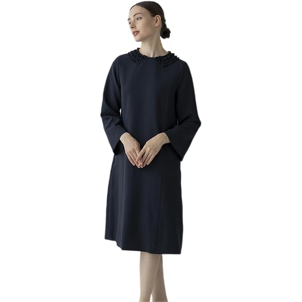 Amazon | [ソーノ] ジレ NAVY バックフリルロングジレ ブラック