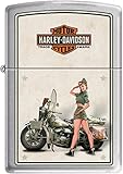 Zippo HD Harley Davidson 1940 's WWII US Armyピンナップサテンクロムライター新しい