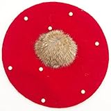 GoodsLand 【全6カラー】 子供用 ベレー帽 キャップ ビーズ ファー キッズ ジュニア ボーイズ ガールズ 男の子 女の子 防寒 おしゃれ かわいい 秋 冬 フリーサイズ (レッド) GD-