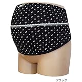 ネトゥル 小花柄補助ベルト付きかんたん腹帯 L~LL ブラック 6029