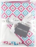 Caden Lane Ikat Collection Chevron Hooded Towel Set, Pink, Infant by Caden Lane