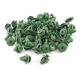 グリーンプラスチックリベットクリップ18x14x10mm車のバンパーフェンダー用100個