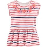 オシュコシュ OSHKOSH/ TLCストライプペプラムヘムチュニック プリント トップス半袖Tシャツ 6歳【並行輸入】